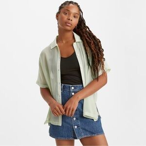 Levi’s Premium - Button front denim mini skirt